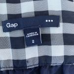 Gap Gingham Check Flowy Side Zip Skirt Navy 2 Photo 4