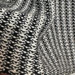 Habitat  Cardigan‎ Jacket Sz Small Black White Houndstooth Crocket Knit Lagenlook Photo 4