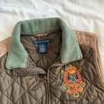 Ralph Lauren Quilted Vest Brown Full Zip Mock Neck Women’s Large Photo 1