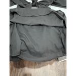 Charlie Holiday Black Puff Sleeve Tie Front Mini Dress XS Smocked Back Cutout Photo 7