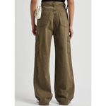 Frame $288 New High Waist Baggy Pocket Wide Leg Jeans - Green - 25 Photo 1