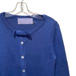 Vera Wang  Lavender Label Bow Cardigan Sweater Blue Size Small Photo 3