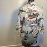 Linea Donatella Palm Garden Knit Wrap Robe Turquoise Photo 9