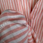 Tommy Bahama Tommy‎ Bahama Linen Ocean Surf Stripe Shirt Size XS Passion Peach Button Down Photo 5
