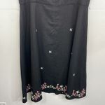 Dress Barn A Line Dress Black Floral Embroidered Linen & Rayon Back Zip size 12 Photo 8
