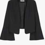 Mango Suit Black Women's Flared Sleeve Blazer Size USA XS EUR S MEX CH Photo 1