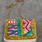 Nanette Lepore Woven Raffia Embroidered Crossbody Bag Clutch boho Photo 5