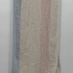 Unbranded Multicolor Pink Blue Striped Acrylic Scarf Fringe Fuzzy Long Photo 0