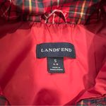 Lands' End Red Plaid Puffer Vest size small Photo 6