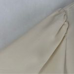 EXPRESS Elegant Cream Chiffon Blouse with Scalloped Edges Short Flutter Sleeves Photo 10