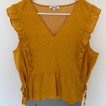 Madewell Yellow Polka Dot Shirt Photo 0