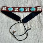 Beaded Seashell Turquoise Hip Belt Red Photo 1