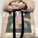 Pink Floyd Blush Pink Bleached Hoodie with Strings and Kangaroo Pocket- Large Photo 13