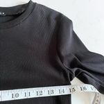 ZARA Black Ruffle Tiered Long Sleeve Crewneck Midi Dress size L Photo 4