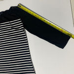 Jones New York  Black and White Striped Long Sleeve Top Women’s Medium Photo 7