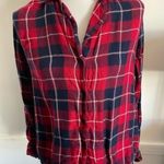Rails  • Red Plaid Crimson Navy Clara Button Down Top Photo 3