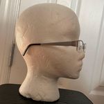 RJ Vintage Stainless Steel Titanium Light weight Silver half Rim frame Rectangle Metal Glasses Minimalist preppy fancy fashion designer luxury gunmetal pewter Photo 1