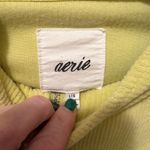 Aerie  Groove on ribbed velour jacket lemon lime size large Photo 2