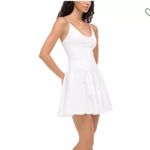 BNWT STAUD Dena White Mini Dress Size 8 Drop Waist Photo 2