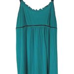 Y2K Babydoll Teal Mini Slip Dress Lolita Bows Ruffle Lingerie Kawaii Large Blue Photo 0