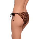 Sports Illustrated Womens Standard String Tie Side Bikini Bottom Meow Factor M Brown Size M Photo 1