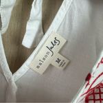Maison Jules  White Tank Top with Red Embroidery Photo 3
