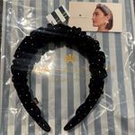 Lele Sadoughi Jet Dot Velvet Kelly Headband Photo 2