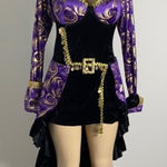 Halloween Costume Women Size Medium/Large With Hat. Preloved Black Photo 0