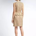 Banana Republic NWT Linen Blend Peplum Sleeveless Utility Dress Brown Tan Size 6 Photo 1