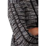 B Collection By Bobeau Jackie Grey Black Jacquard Knit Hooded Pullover Size XL Photo 2