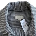 Ann Taylor NWT Loft Shirt Jacket shacket Womens XS Linen Long Sleeve‎ Button Down Striped Photo 6