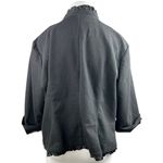 Maurice's Women's Black Long Sleeve Ruffle Buttons Military Blazer Coat Jacket 3 Photo 1