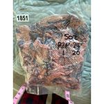 Nina Leonard Cardigan Women XL Pink Blue Mesh Knit Button Boho 3/4 Sleeve Photo 5