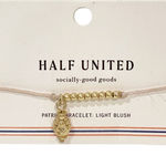 Half United Socially Good Goods Gold Tone Light‎ Blush Charmed Dangle Bracelet Photo 0