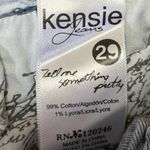 Kensie  Blue Patchwork Applique Distressed Raw Hem Cut-off Denim Jeans Shorts 29 Photo 6