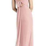 Pretty New Dessy Collection Thread Stella Luxe Chiffon Bridesmaid Gown! Pink Size undefined Photo 1