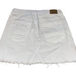 American Eagle  Outfitters Womens Distressed Stretch Mini Denim Skirt‎ White Sz 2 Photo 1