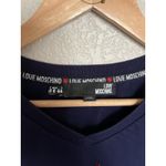 Moschino Love  Pretty In Sweatshirt Dress Size 8 Navy Jeweled Photo 1