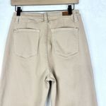 Judy Blue  Garment Dyed Crop Wide Leg Jeans Size 9/29 Khaki Stretch Raw Hem Photo 5