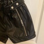BLANK NYC NWT  Black Vegan Faux Leather Pa-perbag Shorts Size 29 Photo 2