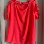 EXPRESS Neon Pink Short Sleeve Top Criss Cross Sleeve Size Medium Photo 0