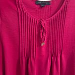 Tommy Hilfiger  Womens Pintuck Chiffon Blouse Wineberry Pink Size XL Photo 2