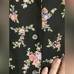Emma James 🌞 Black Floral Button Up Short Sleeve Blouse Photo 4