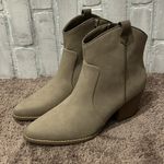 a.n.a  delno chunky heel western style ankle boots in light taupe NWT Photo 11