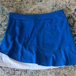 Lady Hagen  golf skort Skirt with spandex shorts under. Royal blue White Size 12 Photo 10