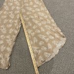 NWT Francescas Jumpsuit Womens Sz M Susanna Palm Tan White Floral Pants Stretch Size M Photo 8