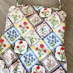 Boden Floral Tile Print One Piece Swimsuit Size 4 (UK 8) White Photo 1