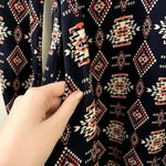 Xhilaration geometric tribal axtec design black and red long sleeved dress Photo 4