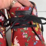 Dr. Martens  Burgundy Floral Boots Women Size 5 Photo 3