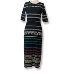 525 America NWOT  jacquard stripe knit midi dress sz S small Photo 3
